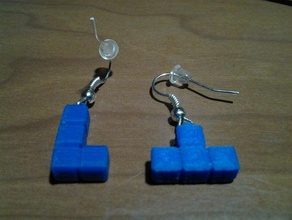 tetris earrings 3d blender jewelry 3d print model - Mito3D
