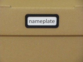 nameplate organization box label 3d print model - Mito3D