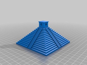 maya pyramid clean buildings structures fantasy model 3d print model - Mito3D
