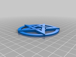 pentacle coins badges neopagan pentagram star 3d print model - Mito3D