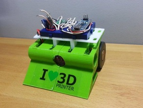 3d printed mini sumo robotics minisumo arduino project diy mechatronics print your idea priyoid 3d print model - Mito3D