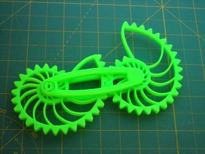 nautilus engrenages modifié bar interactifs art logarithmique en spirale jouet 3d print model - Mito3D