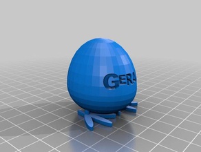 gerald velociraptor ovo de galinha redesenhado 3d impressão 3d print model - Mito3D
