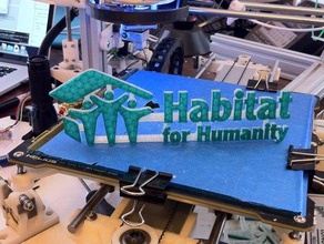 el hábitat de la humanidad logotipo signo signos logotipos bukobot caridad 3d print model - Mito3D