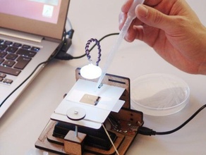 webcam platina del microscopio biología personalizador diybio laboratorio de equipos el láser corte por microscopía 3d print model - Mito3D