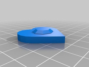 diamond heart 3d printing 3d print model - Mito3D