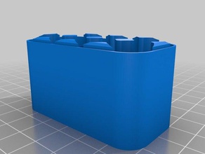 4x2 bateria aa caso recipientes personalizado 3d print model - Mito3D