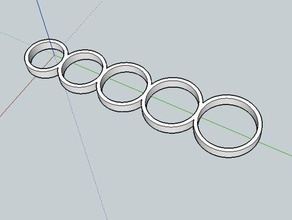 ring gauge rings 3d print model - Mito3D