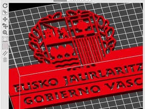 eusko jaurlaritza -gobierno vasco 2d art donostia escudo san sebastian shield 3d print model - Mito3D