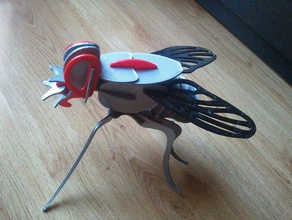 rompecabezas de la mosca, mosca construcción juguetes 3d print model - Mito3D