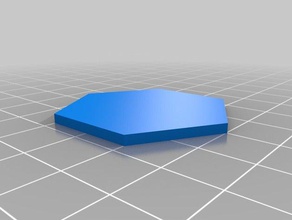 simples hex em branco 3d impressão 3d print model - Mito3D