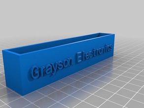 meine angepasste grayson Elektronik basic business card holder office 3d print model - Mito3D