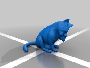 cat sculptures cute kitten 3d print model - Mito3D