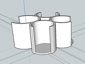 simple coin holder containers 3d print model - Mito3D