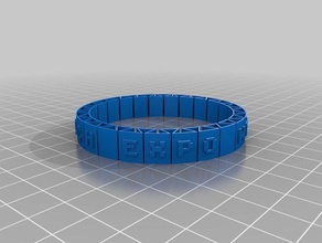 expo d'épaisseur 3 les bracelets personnalisé 3d print model - Mito3D