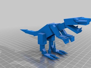 raptor 3d drucken Dinosaurier 3d print model - Mito3D