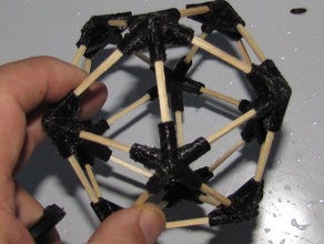 stick icosaedro sculture 3d print model - Mito3D