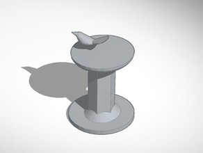 bird sundial smaller stand outdoor garden 3d print model - Mito3D