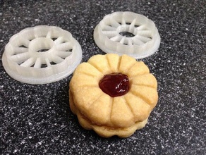 jammie dodger cutter low profile remix kitchen dining baking biscuits cookie cooking jammy mouserunner shortbread 3d print model - Mito3D