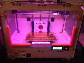 replicator panel holder long version 3d printer accessories acrylic door hood laser cutter 3d print model - Mito3D