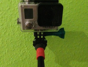 gopro mount leki wanderfreund sl unteren Ende Kamera angepasst 3d print model - Mito3D