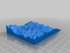 mt ritter banner tepe 3d topo spor açık havada 3dtopo harita tırmanmak dağ sierra 3d print model - Mito3D
