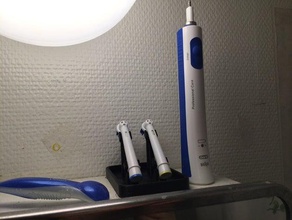 narrow oralb brushes base bathroom oral-b 3d print model - Mito3D