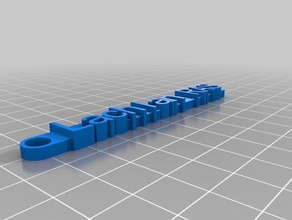 my customized message keychain -lachlan hooper organization 3d print model - Mito3D