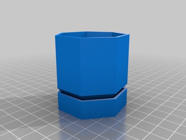 7side pot soucoupe med plein air jardin personnalisé 3D print model - Mito3D