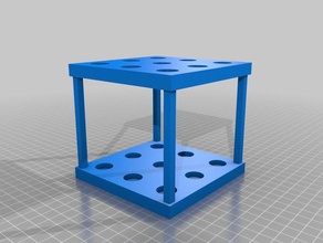 rack per provette biologia sketchup 3d print model - Mito3D