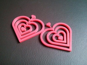 heart shaped Anhänger - Zubehör Herz-Anhänger 3d print model - Mito3D