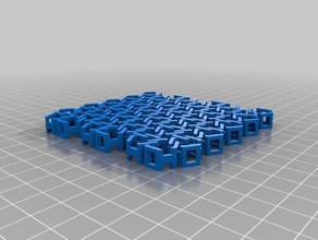 mi personalizados hohoho tejido hexagonal de la cadena correo v3 decoración 3d print model - Mito3D