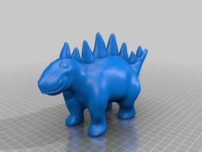 smiling stegosaurus creatures 3d print model - Mito3D