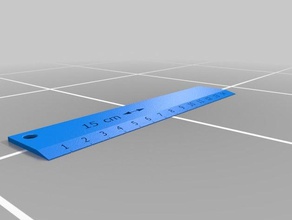 règle righello 15 cm mathématiques 3d print model - Mito3D
