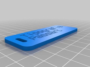 Gepäck label flache Gravur - Organisation angepasst 3d print model - Mito3D