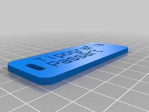Gepäck-label-tiefen-Gravur - Organisation angepasst 3d print model - Mito3D