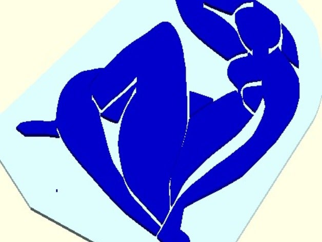 blue nude ii- henri matisse 2d art mattise woman 3D print model - Mito3D