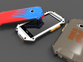 htc one raptik 20 mobile phone case duelstrusion duel extrusion flexible flex filament phonecase 3d print model - Mito3D