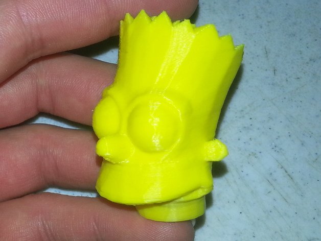 bart simpsons head sliced people cartoon character 3D print model - Mito3D