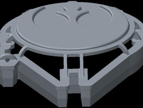 millennium falcon cookie cutter rebel logo--version 2 kitchen dining 3d print model - Mito3D