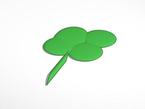 trébol de la suerte props el buena hierba verde ierland iirish tréboles st patricks day 3d print model - Mito3D