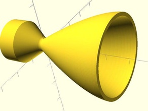 customizable rocket nozzle engineering converging customizer laval diverging 3d print model - Mito3D