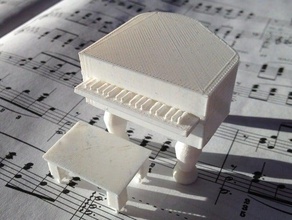 teclado de piano banco 3d impressão crianças modelo brinquedo 3d print model - Mito3D