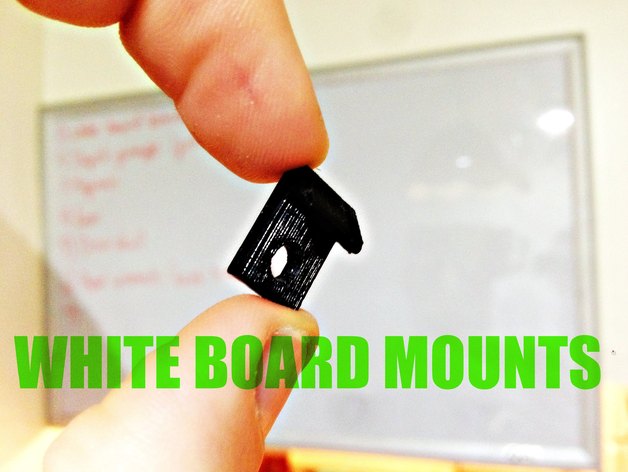 dry erase board mounting bracket diy wall white 3D print model - Mito3D