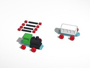 de comboio transporte peças móveis 3d impressão experimento divertido a geometria do agregado familiar modelo o teste tinkercad brinquedo útil 3d print model - Mito3D
