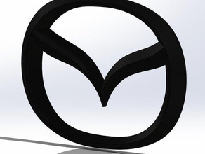 volant mazda de l'automobile l'emblème logo 3d print model - Mito3D