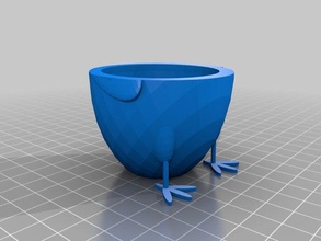 larger chick egg cup other 3d print model - Mito3D