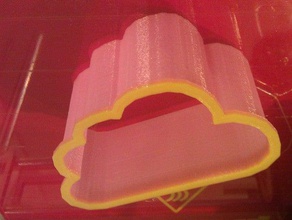 cloud cookie cutter cucina pranzo 3d print model - Mito3D