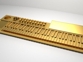 synthesizer keyring fashion 3d print model - Mito3D