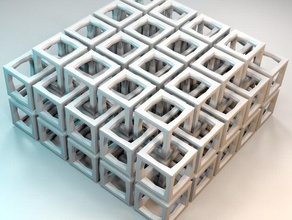 cubo di posta elettronica meccanica i giocattoli catena cotta maglia cubetti ad incastro mesh modello 3d print model - Mito3D